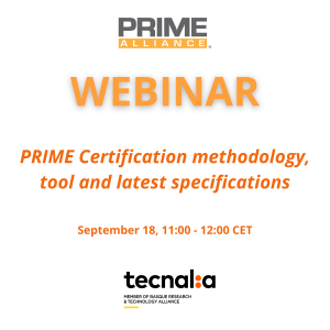 18/09 – PRIME WEBINAR | PRIME Certification methodology, tool and latest specifications