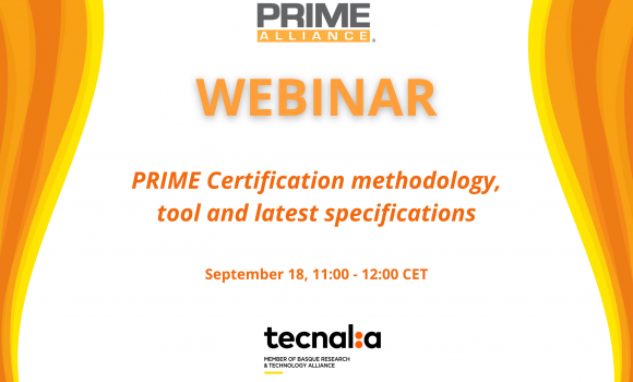 18/09 – PRIME WEBINAR | PRIME Certification methodology, tool and latest specifications